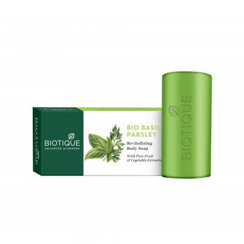 Купить Мыло для тела Биотик Базилик-Петрушка,  Biotique Basil-Parsley Body Soap, 150 грамм