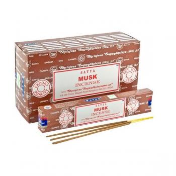 Купить Ароматические палочки, натуральные благовония, Муск, Musk, Satya, 15 г