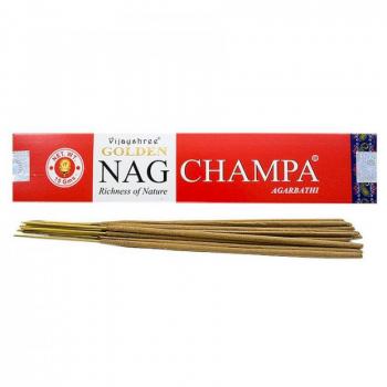 Купить Ароматические палочки, натуральные благовония, Золотой Наг, Vijayashree, Golden Nag, 15 г
