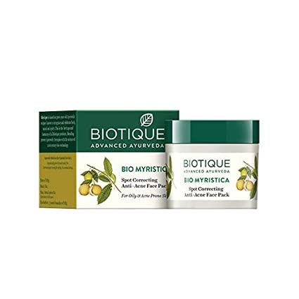 Купити Маска проти вугрів та прищів Біотик Мускатний горіх, Bio Myristica Face Pack, 20 грам