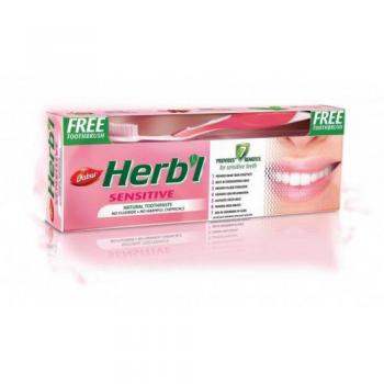 Купити Зубна паста Дабур Зубна паста для Чутливих зубів, Dabur Herb'l Sensitive, 150 г. + зубна щітка