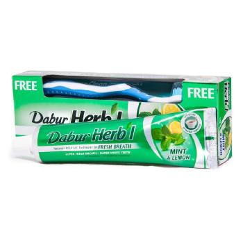 Купити Зубна паста Дабур М'ята-Лимон, Dabur Herb'l Mint-Lemon, 150 г. + зубна щітка